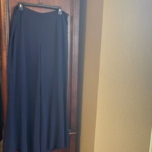 Elegant Navy Wide Leg Pants